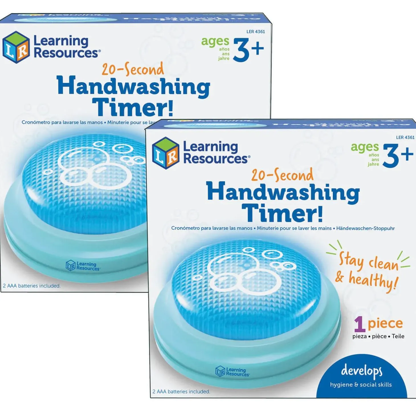 Learning Resources 20-Second Handwashing Timer: Set of 2