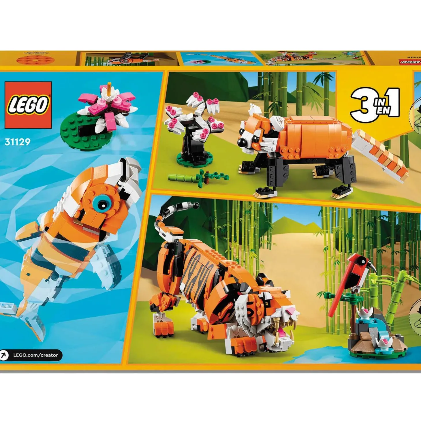 LEGO® Creator 3in1 Majestic Tiger Building Kit 31129