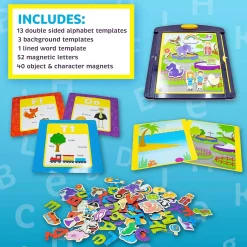 MagnaMix Letters - A Magnetic Alphabet Learning Activity, 109 Piece Set