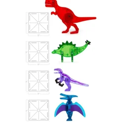 MAGNA-TILES® Dino World 40-Piece Magnetic Construction Set, The ORIGINAL Magnetic Building Brand