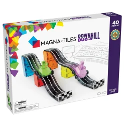 MAGNA-TILES® Downhill Duo 40-Piece Magnetic Construction Set, The ORIGINAL Magnetic Building Brand