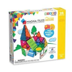 MAGNA-TILES® House 28-Piece Magnetic Construction Set, The ORIGINAL Magnetic Building Brand
