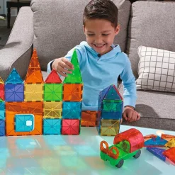 MAGNA-TILES® 148-Piece Magnetic Construction Set with FREE Storage Bin