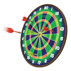 Magnetic Dart Board Game for Kids & Families - Wooden Dartboard with Magnetic Darts