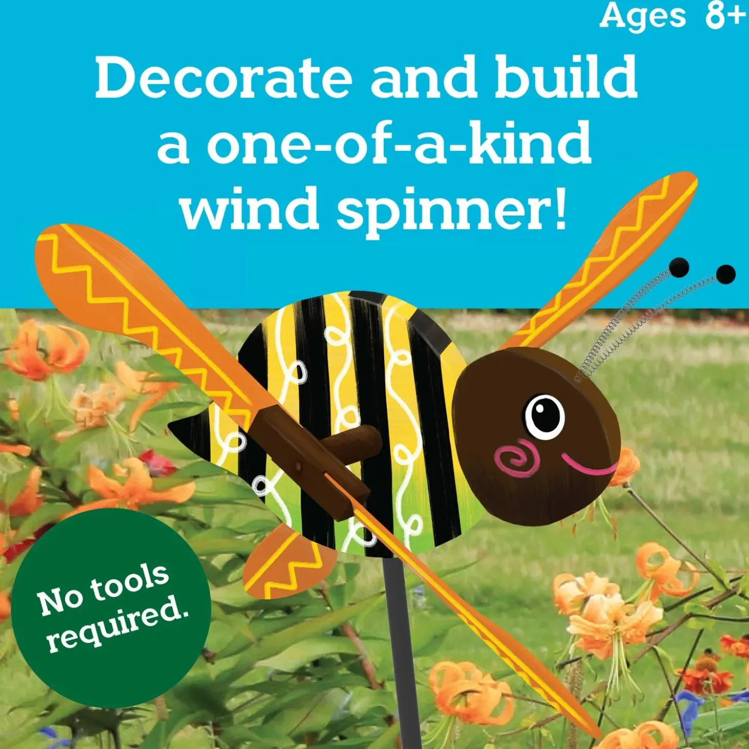 Make Your Own Bumble Bee Wind Spinner Craft Kit