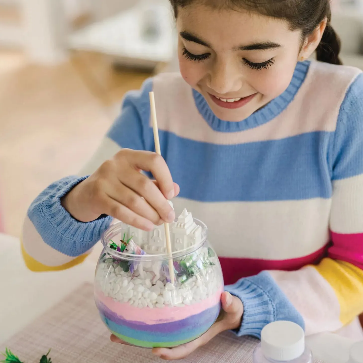 Make Your Own Unicorn Kingdom Craft Kit for Kids, DIY Unicorn Sand Art Terrarium