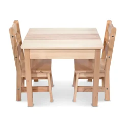 Melissa & Doug Wooden Table & Chairs - Natural