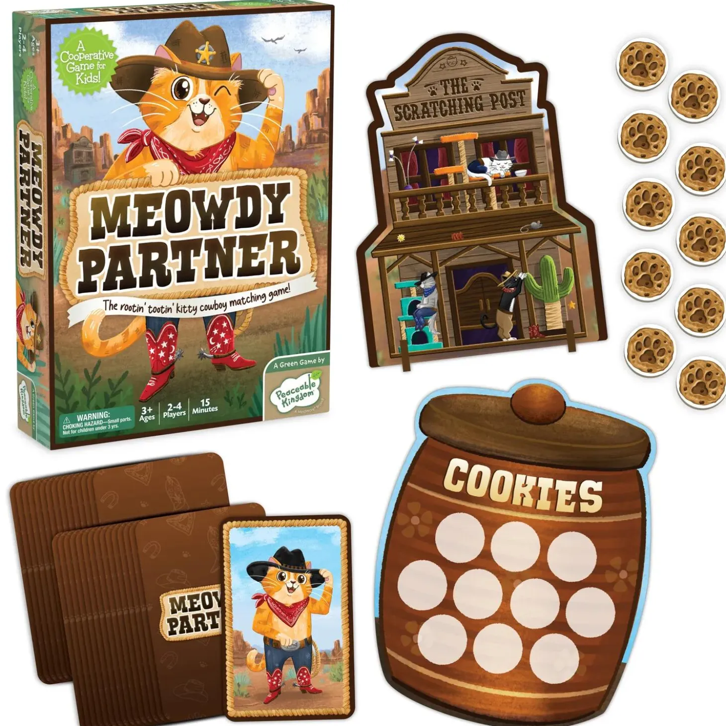 Meowdy Partner Peaceable Kingdom Matching Game