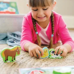 My First Wooden Farm Animal Puzzle for Toddlers Ages 2+ – Chunky 8-Piece Preschool Learning Toy