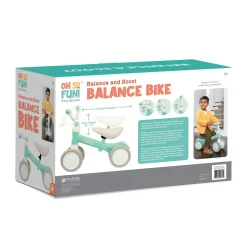 Oh So Fun! Balance and Scoot Balance Bike for Toddlers, Adjustable Ride On Training Bike