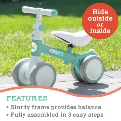Oh So Fun! Balance and Scoot Balance Bike for Toddlers, Adjustable Ride On Training Bike
