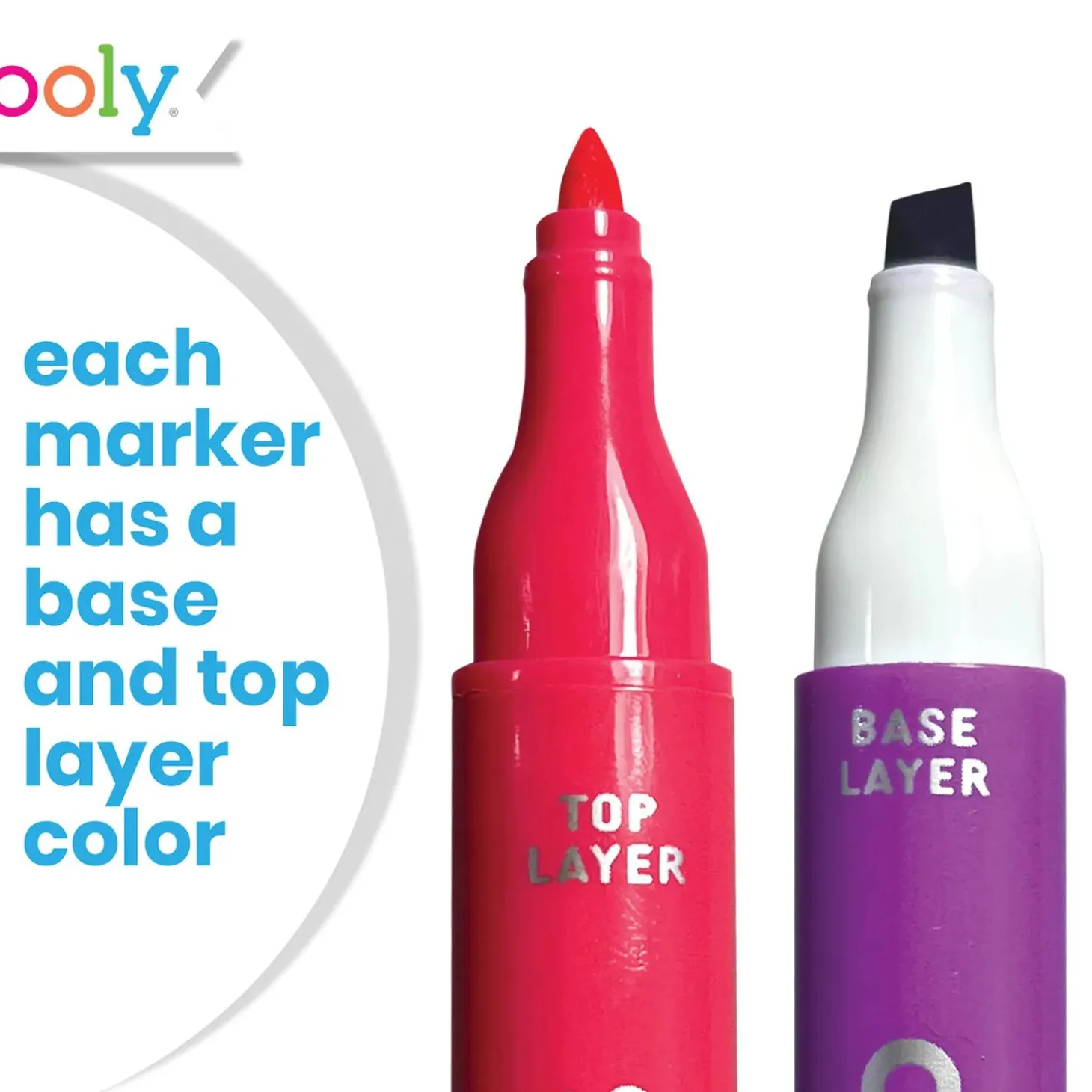 Ooly Color Layers Double Ended Layering Markers – Set of 8