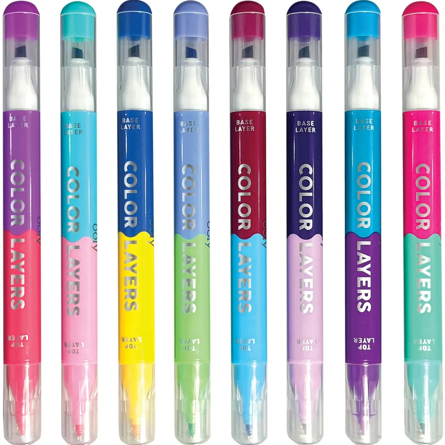 Ooly Color Layers Double Ended Layering Markers – Set of 8