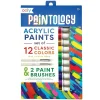 Ooly Paintology Acrylic Paint Set - Set of 12 Classic Colors