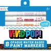 OOLY Vivid Pop! Water-Based Paint Markers – Classic Colors 8-Pack