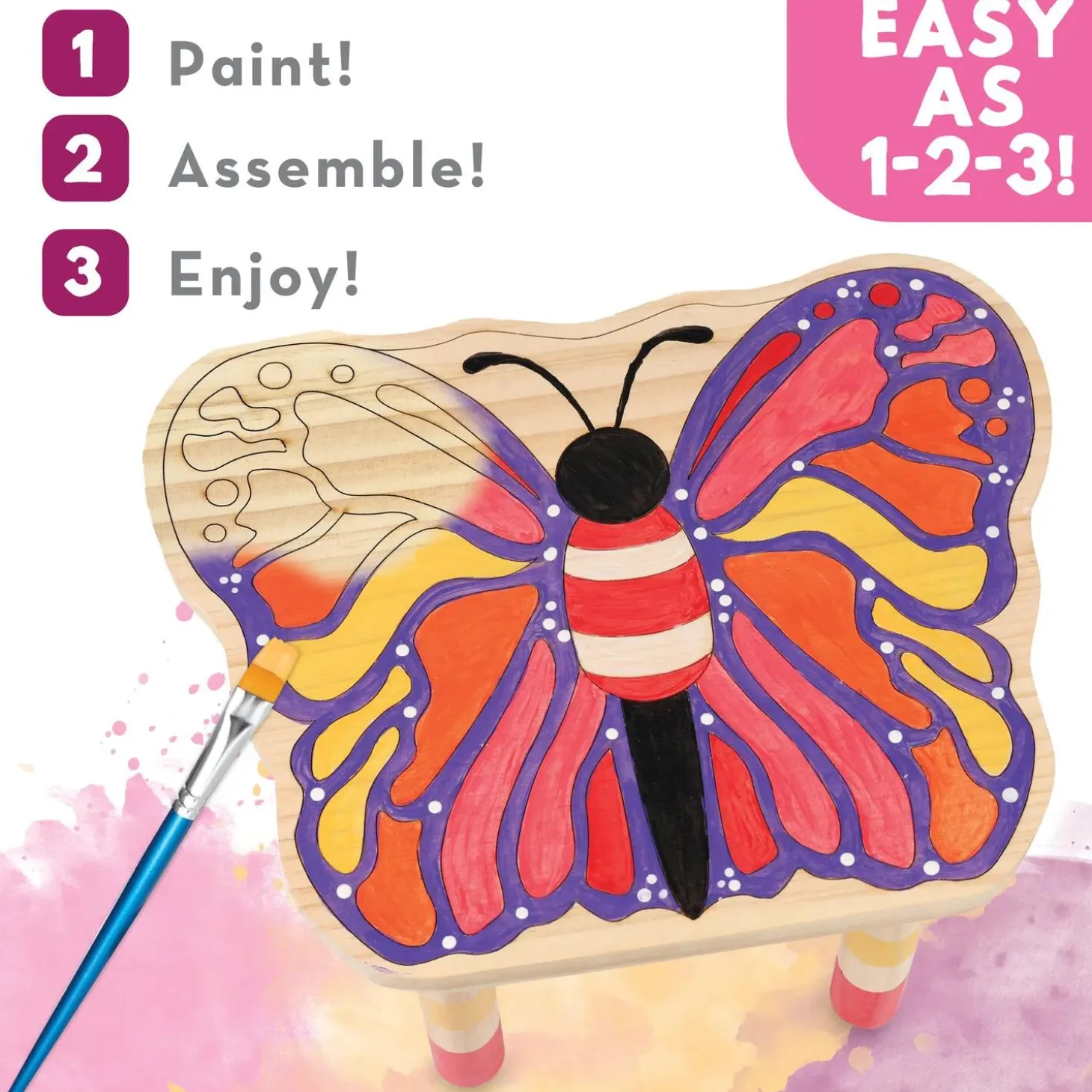Paint Your Own Stool: Butterfly