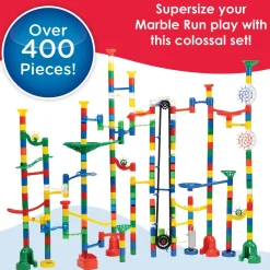 400 Piece Colossal Elevator Marble Run with Storage Bin