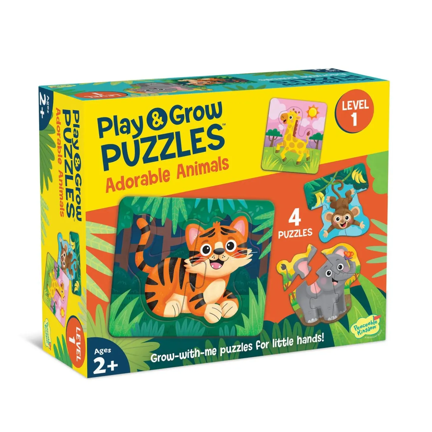 Play & Grow Toddler Puzzles: Adorable Animals – Level 1