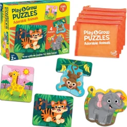 Play & Grow Toddler Puzzles: Adorable Animals – Level 1
