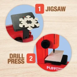 PLAYmake 4-in-1 Cool Tool Workshop Safe Woodworking Kit
