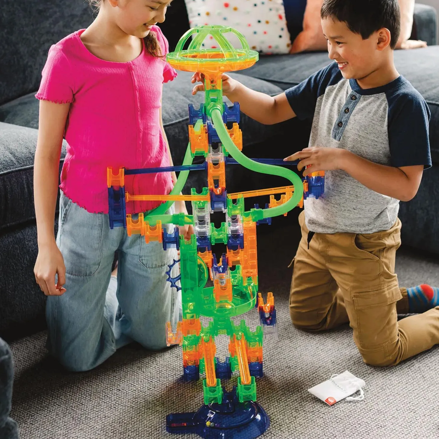 Q-BA-MAZE 2.0 Grand Prix Racing Marble Run Building Set