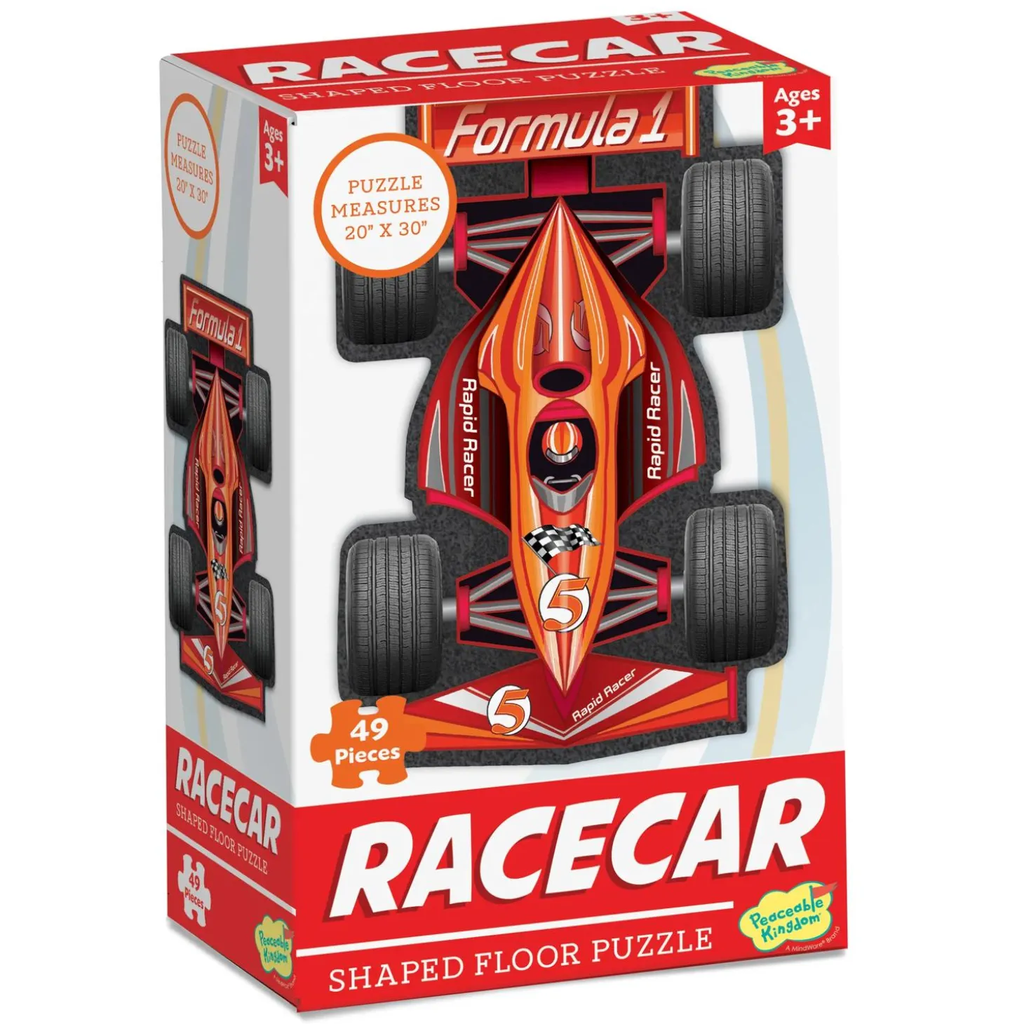 Racecar Shaped Floor Puzzle