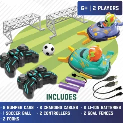Remote Control Bumper Car Soccer – 2-Player Rechargeable Arena Action Set