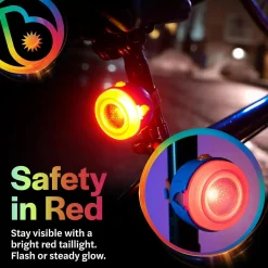 Ride Brightz LED Bike Headlight & Tailight Set: Flame