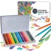 Set of 36 Color by Number Colored Pencils in a Tin