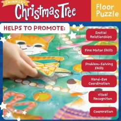 Shimmery Christmas Tree Floor Puzzle