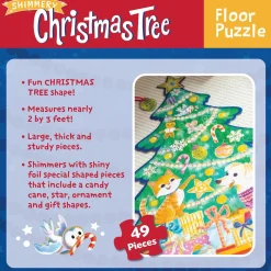 Shimmery Christmas Tree Floor Puzzle