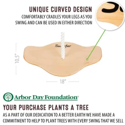Swurfer Swift Curved Solid Maple Swing
