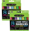 Teacher Created Resources Chalk Brights Liquid Chalk Markers, 8 Per Pack, 2 Packs