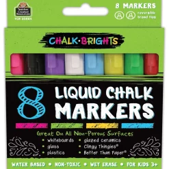 Teacher Created Resources Chalk Brights Liquid Chalk Markers, 8 Per Pack, 2 Packs