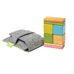 Tegu Magnetic Wooden Blocks, 8-Piece Pocket Pouch, Tints