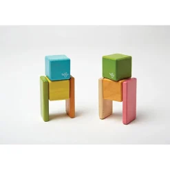 Tegu Magnetic Wooden Blocks, 8-Piece Pocket Pouch, Tints