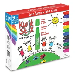 The Pencil Grip® Kwik Stix™ Solid Tempera Paint Stick, Classic Colors, Class Pack of 96