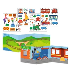 Train Time Reusable Sticker Tote