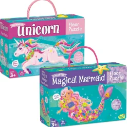 Unicorn and Mermaid Puzzles: Set of 2