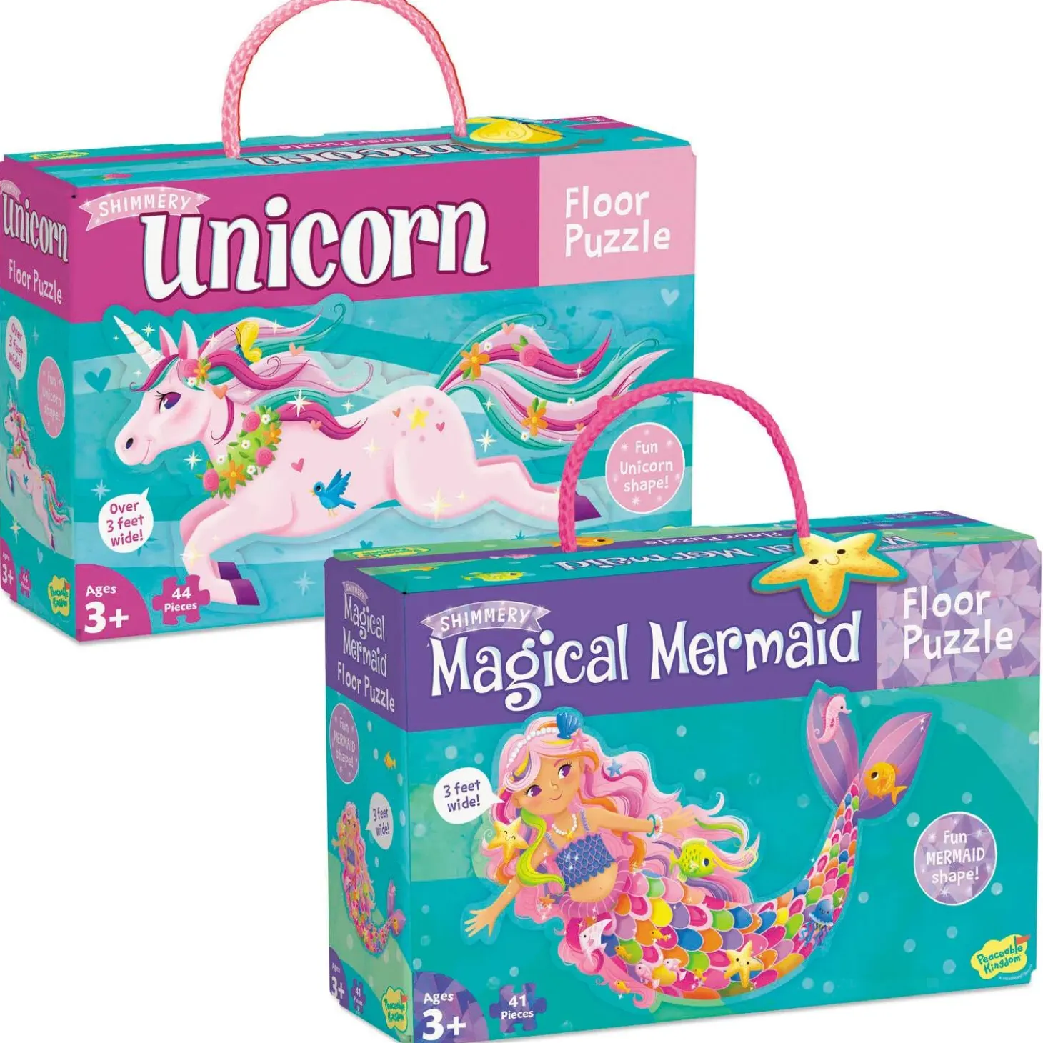 Unicorn and Mermaid Puzzles: Set of 2