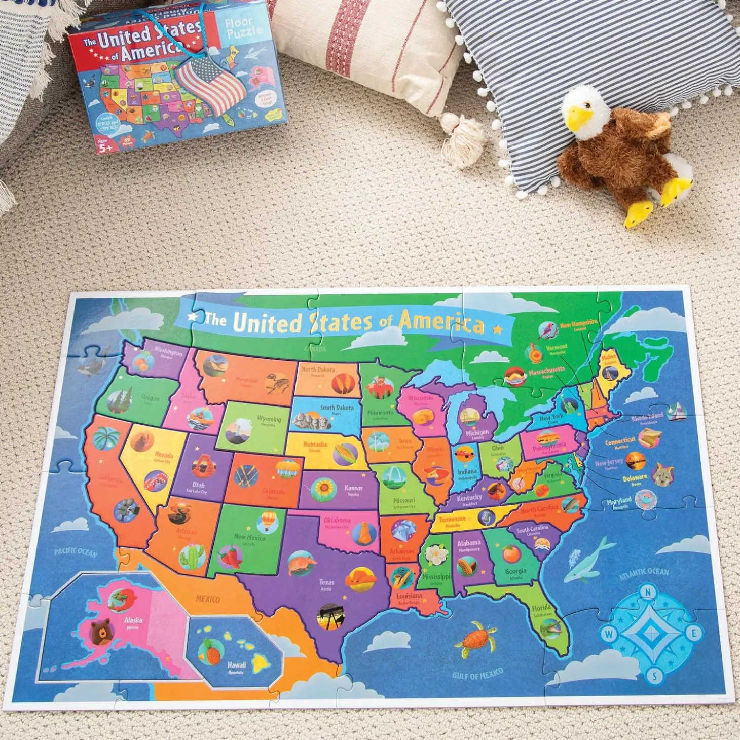 USA Floor Puzzle