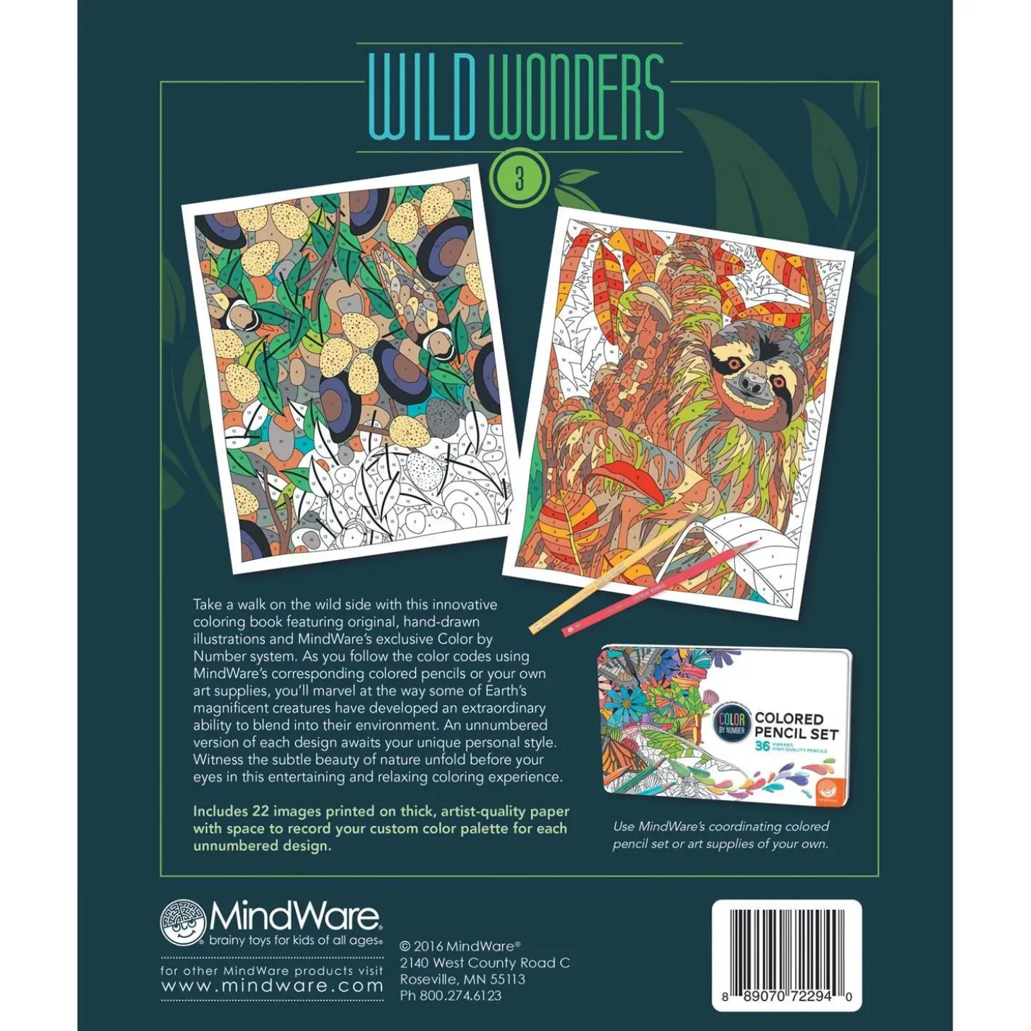 Wild Wonders Color by Number: Book 3