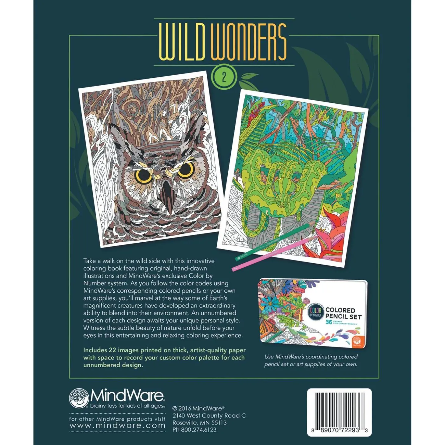 Wild Wonders Color by Number: Book 2