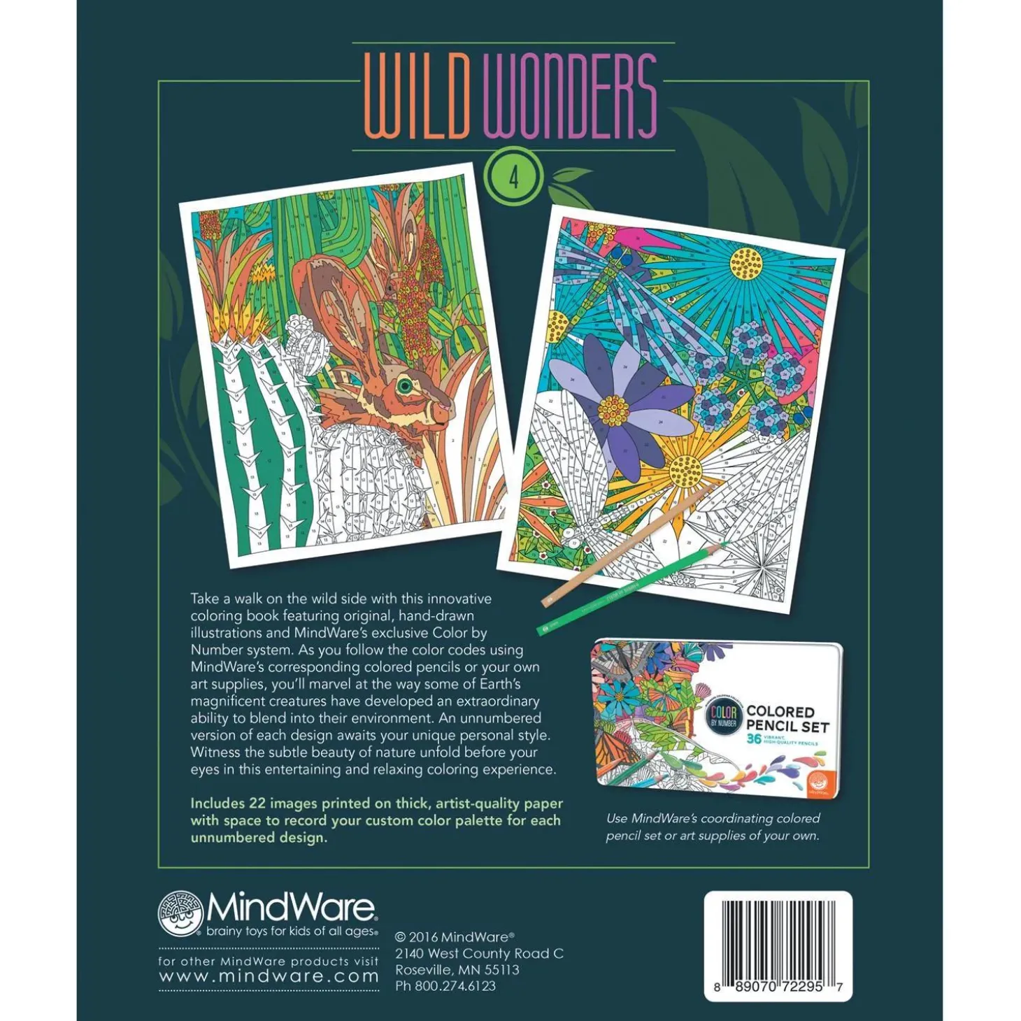 Wild Wonders Color by Number: Book 4