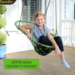 Woval Adjustable Reclining Rocking Chair Swing